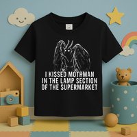 Mothman Cryptid I Kissed Mothman In The Lamp Section Toddler T-Shirt