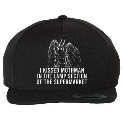 Mothman Cryptid I Kissed Mothman In The Lamp Section Wool Snapback Cap