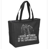 Mothman Cryptid I Kissed Mothman In The Lamp Section Zip Tote Bag