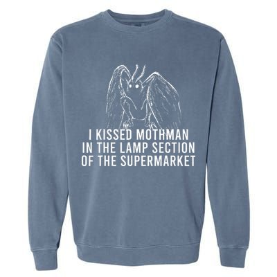 Mothman Cryptid I Kissed Mothman In The Lamp Section Garment-Dyed Sweatshirt