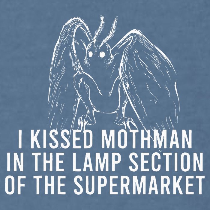 Mothman Cryptid I Kissed Mothman In The Lamp Section Garment-Dyed Sweatshirt