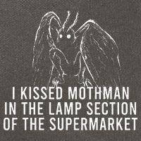 Mothman Cryptid I Kissed Mothman In The Lamp Section Cotton Canvas Backpack