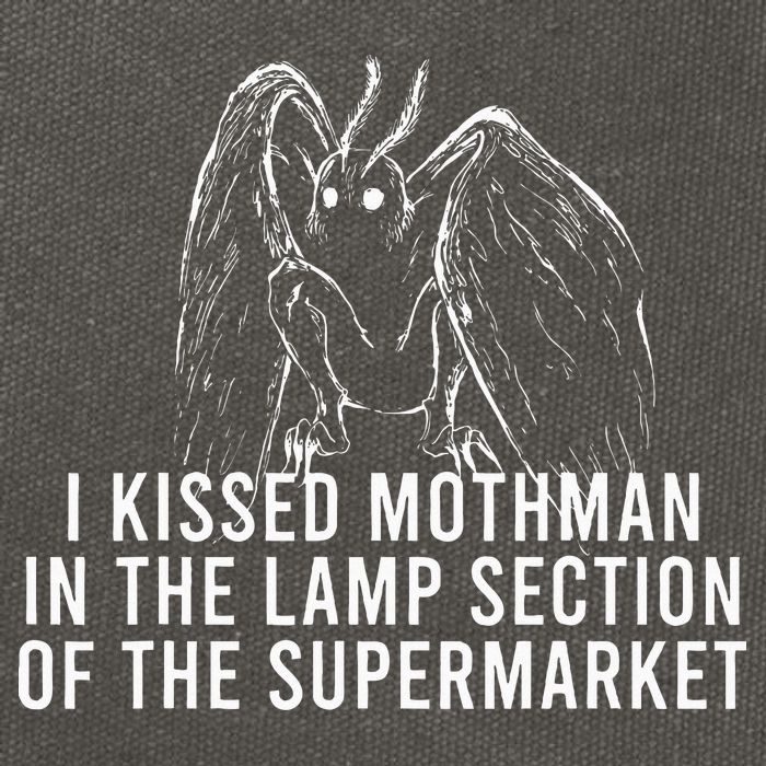 Mothman Cryptid I Kissed Mothman In The Lamp Section Cotton Canvas Backpack