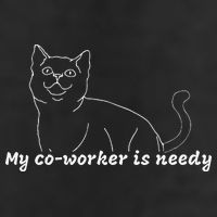 My CoWorker Is Needy Funny Work From Home Cat Golf Towel