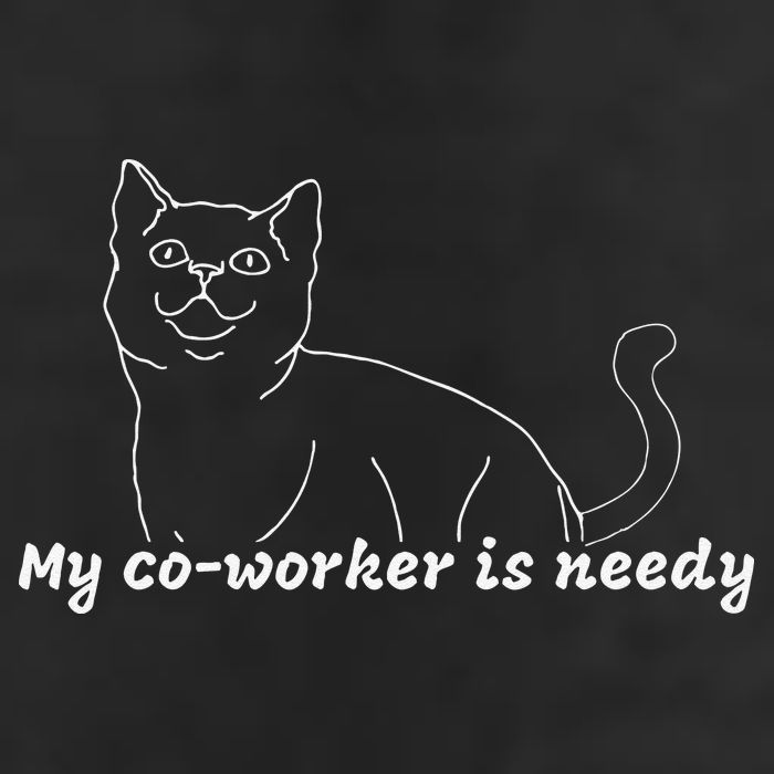 My CoWorker Is Needy Funny Work From Home Cat Golf Towel