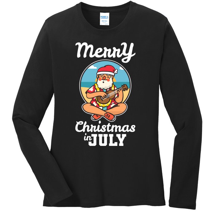 Merry Christmas In July Ladies Long Sleeve Shirt