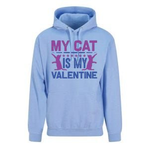 My Cat Is My Valentine Unisex Surf Hoodie