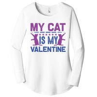 My Cat Is My Valentine Women's Perfect Tri Tunic Long Sleeve Shirt