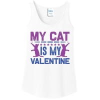 My Cat Is My Valentine Ladies Essential Tank