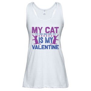 My Cat Is My Valentine Ladies Essential Flowy Tank