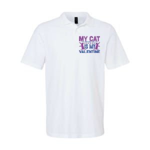 My Cat Is My Valentine Softstyle Adult Sport Polo