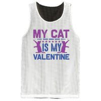 My Cat Is My Valentine Mesh Reversible Basketball Jersey Tank