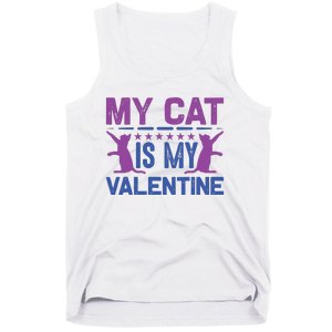 My Cat Is My Valentine Tank Top