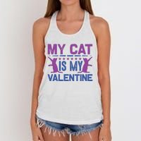 My Cat Is My Valentine Women's Knotted Racerback Tank