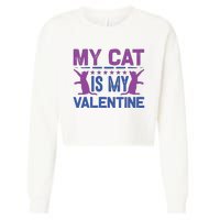 My Cat Is My Valentine Cropped Pullover Crew