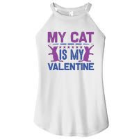 My Cat Is My Valentine Women's Perfect Tri Rocker Tank