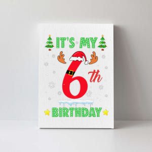 Merry Christmas ItS My 6th Birthday Xmas Women Canvas