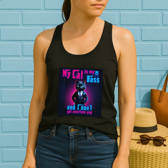 My Cat Is My Boss... And I DonT Get Overtime Pay Womens Tank Top