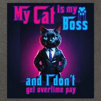 My Cat Is My Boss... And I DonT Get Overtime Pay Cotton Canvas Backpack