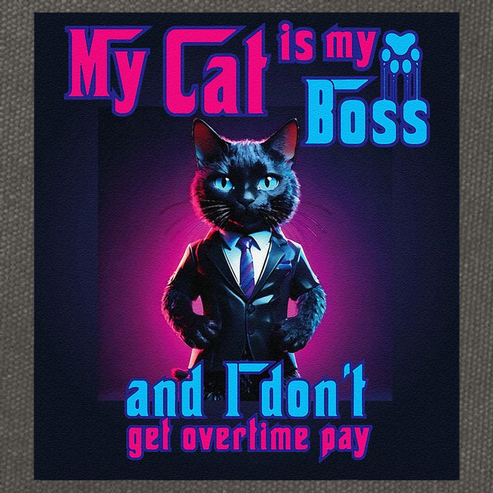 My Cat Is My Boss... And I DonT Get Overtime Pay Cotton Canvas Backpack