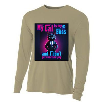 My Cat Is My Boss... And I DonT Get Overtime Pay Cooling Performance Long Sleeve Crew