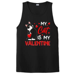 My Cat Is My Valentine Cute Valentines Day Cat Dad Cat Mom PosiCharge Competitor Tank