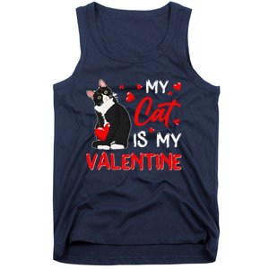 My Cat Is My Valentine Cute Valentines Day Cat Dad Cat Mom Tank Top