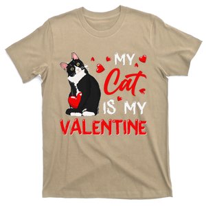 My Cat Is My Valentine Cute Valentines Day Cat Dad Cat Mom T-Shirt