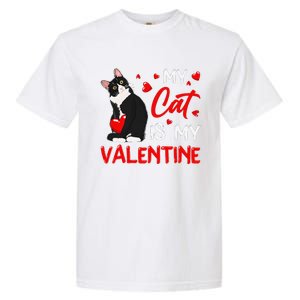 My Cat Is My Valentine Cute Valentines Day Cat Dad Cat Mom Garment-Dyed Heavyweight T-Shirt