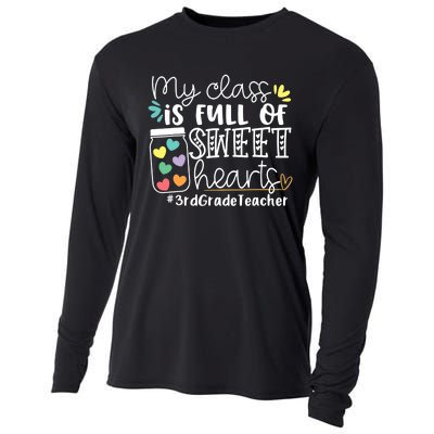 My Class Is Full Of Sweet Hearts 3rd Grade Teacher Gift Cooling Performance Long Sleeve Crew