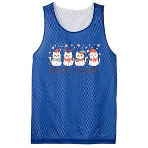 Merry Catmas ItS Ffreezing Season Meowy Christmas Meaningful Gift Mesh Reversible Basketball Jersey Tank