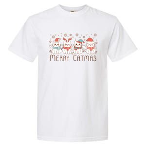 Merry Catmas ItS Ffreezing Season Meowy Christmas Meaningful Gift Garment-Dyed Heavyweight T-Shirt