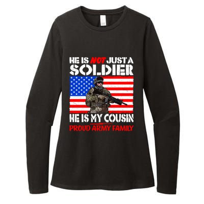 My Cousin Is A Soldier Proud Army Family Military Relative Cute Gift Womens CVC Long Sleeve Shirt