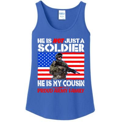 My Cousin Is A Soldier Proud Army Family Military Relative Cute Gift Ladies Essential Tank