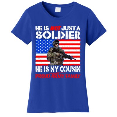 My Cousin Is A Soldier Proud Army Family Military Relative Cute Gift Women's T-Shirt