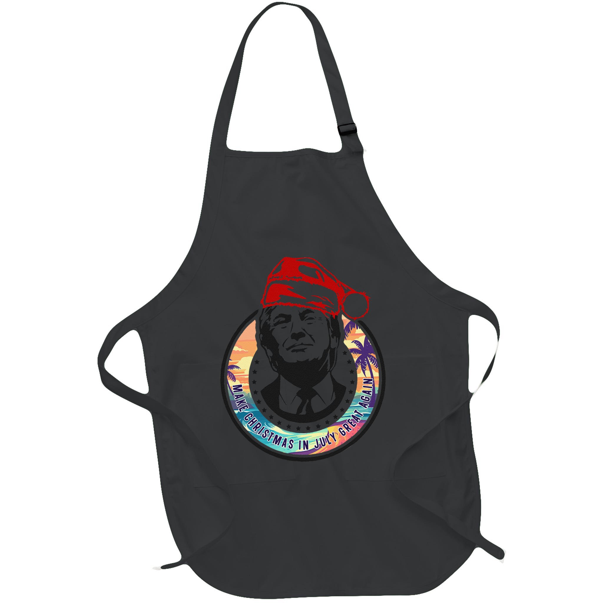 Make Christmas In July Great Again Funny Trump Trumpmas Maga Apron