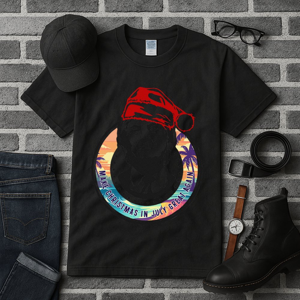 Make Christmas In July Great Again Funny Trump Trumpmas Maga Tall T-Shirt