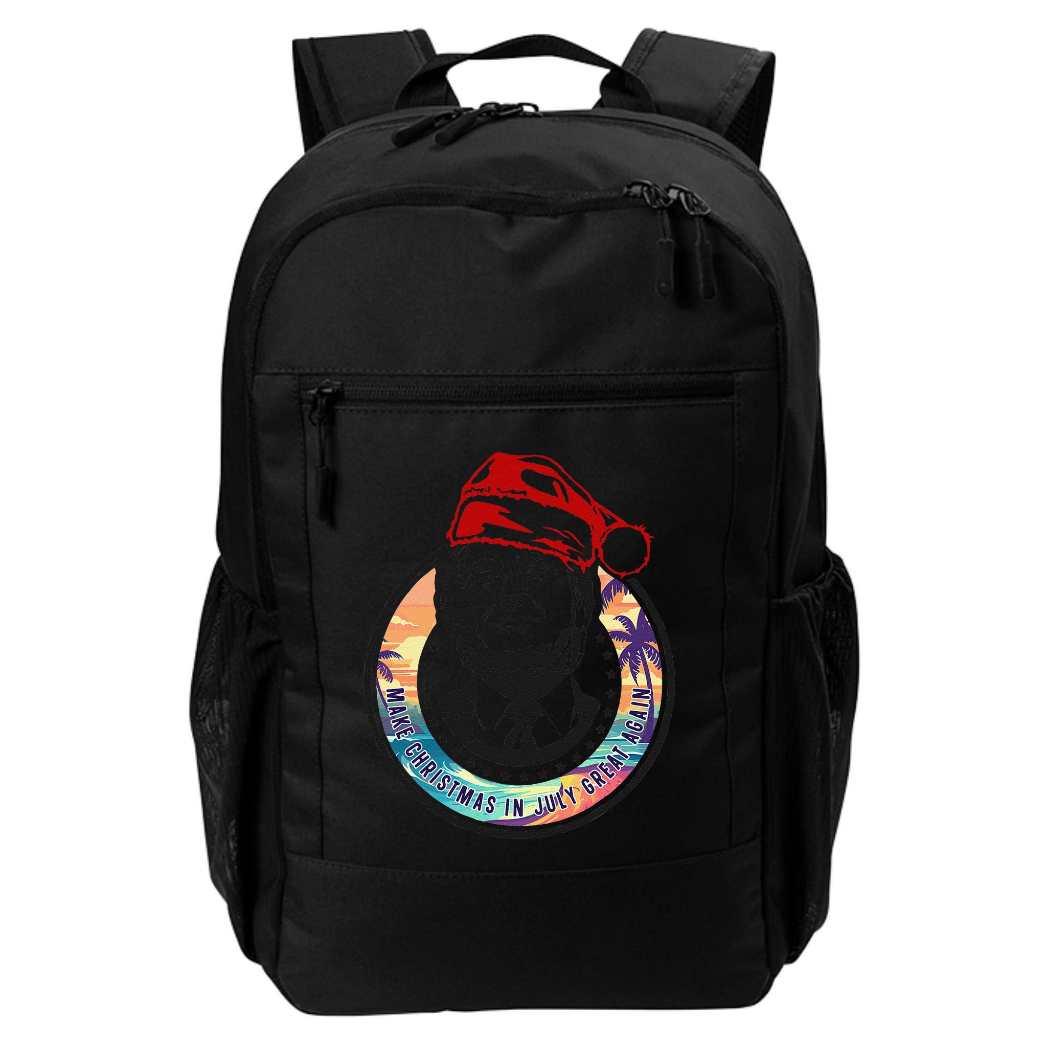 Make Christmas In July Great Again Funny Trump Trumpmas Maga Backpack