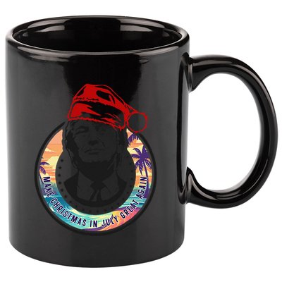 Make Christmas In July Great Again Funny Trump Trumpmas Maga 11oz C Handle Ceramic Mug