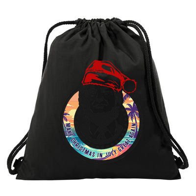 Make Christmas In July Great Again Funny Trump Trumpmas Maga Drawstring Bag