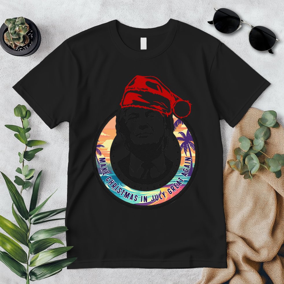 Make Christmas In July Great Again Funny Trump Trumpmas Maga Premium T-Shirt