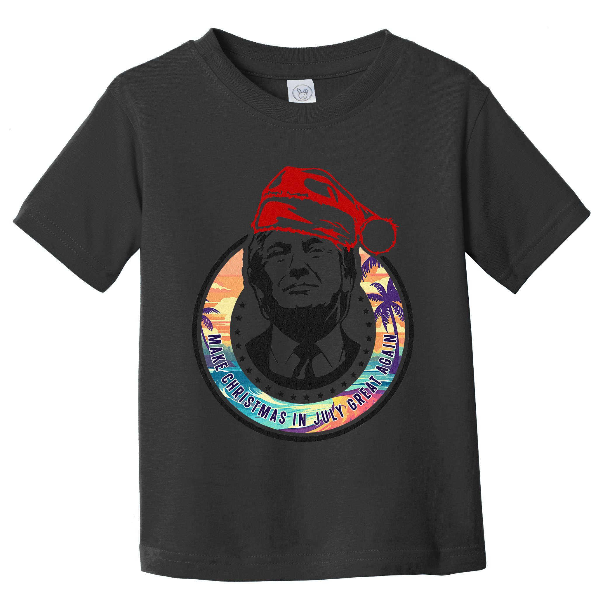 Make Christmas In July Great Again Funny Trump Trumpmas Maga Toddler T-Shirt