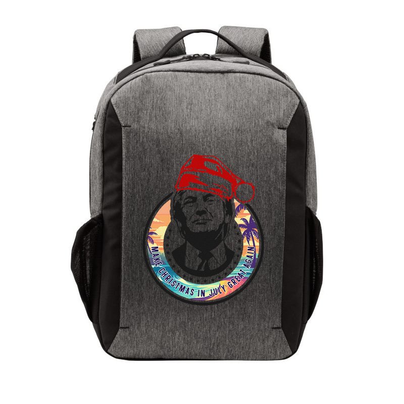 Make Christmas In July Great Again Funny Trump Trumpmas Maga Vector Backpack