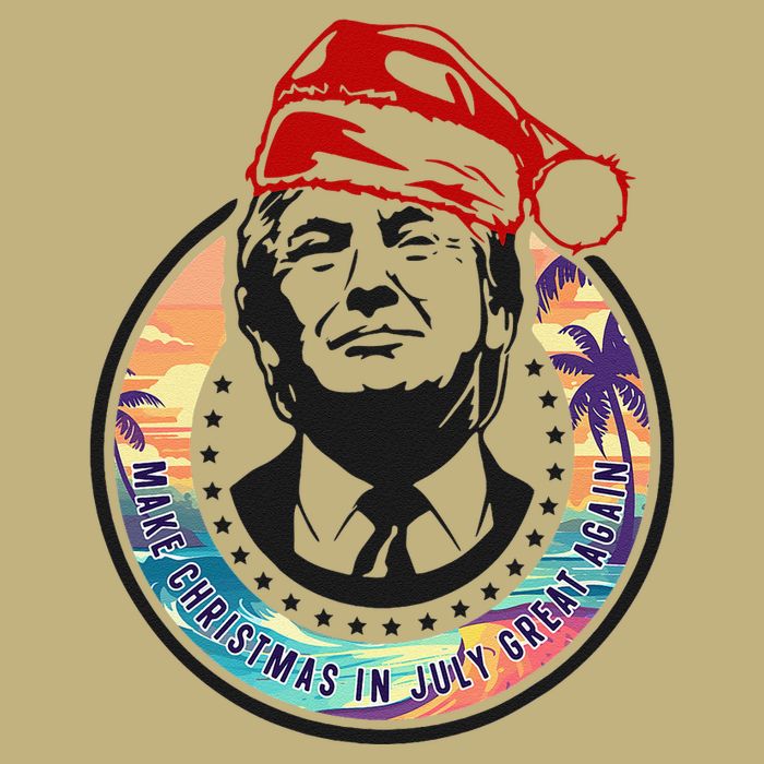 Make Christmas In July Great Again Funny Trump Trumpmas Maga T-Shirt