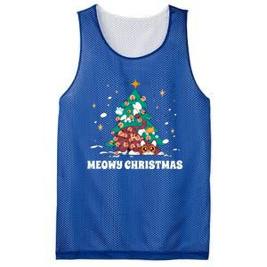 Merry Catmas ItS Ffreezing Season Funny Gift Mesh Reversible Basketball Jersey Tank