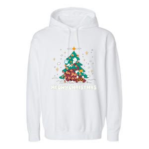 Merry Catmas ItS Ffreezing Season Funny Gift Garment-Dyed Fleece Hoodie