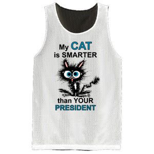 My Cat Is Smarter Than Your President Mesh Reversible Basketball Jersey Tank