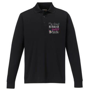 My Class Is Full Of Sweet Hearts Teacher Life Performance Long Sleeve Polo