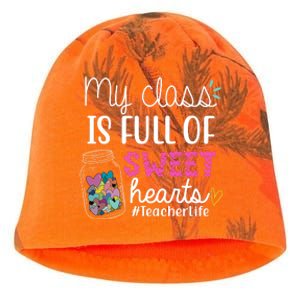 My Class Is Full Of Sweet Hearts Teacher Life Kati - Camo Knit Beanie