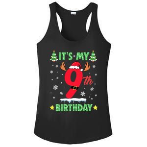 Merry Christmas ItS My 9th Birthday Xmas Ladies PosiCharge Competitor Racerback Tank